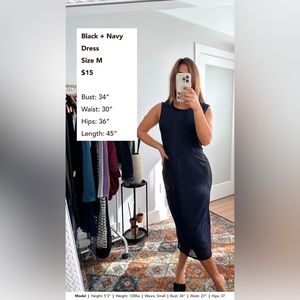 Black swan navy black dress